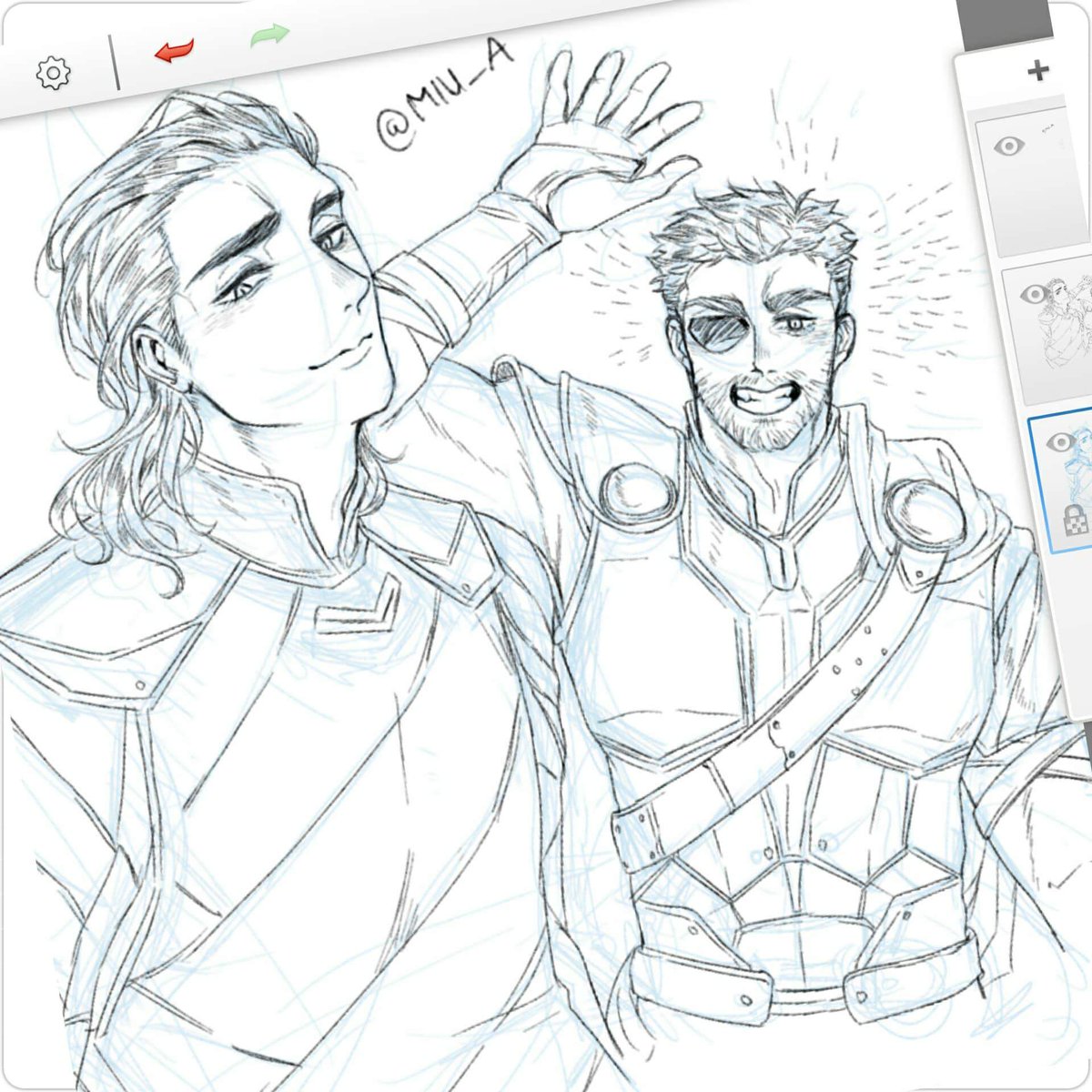 One more #thorki wip ╭(°ㅂ°)╮ 