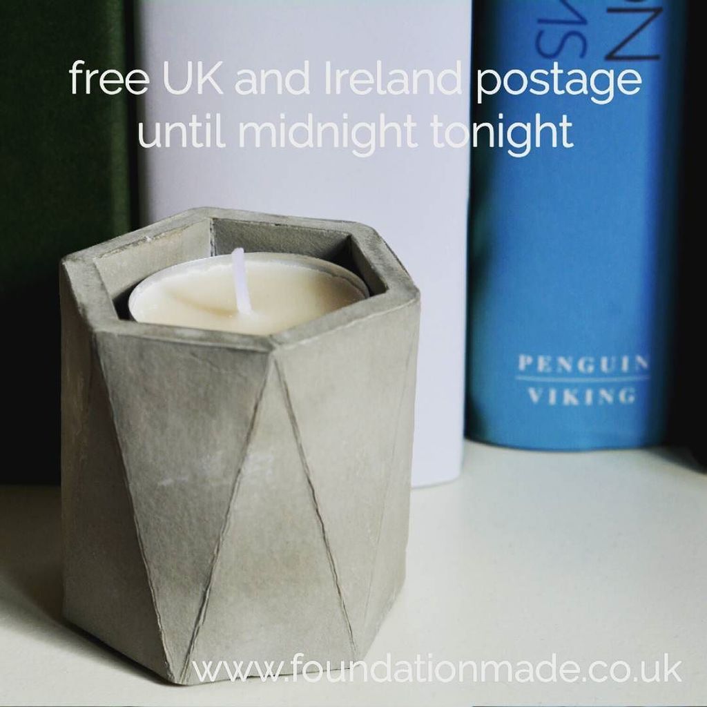foundation_made's tweet photo. Our free postage offer ends at midnight tonight. Just use the code FREEPOST at checkout for free UK and Ireland postage. Just in time for Christmas! 
#foundation  #concrete #madeinbelfast 
#irishdesign #010 #freepostage 
#foundationmade #concreteorigami https://t.co/rFsbNdT2wg https://t.co/oyfpQfFBM6