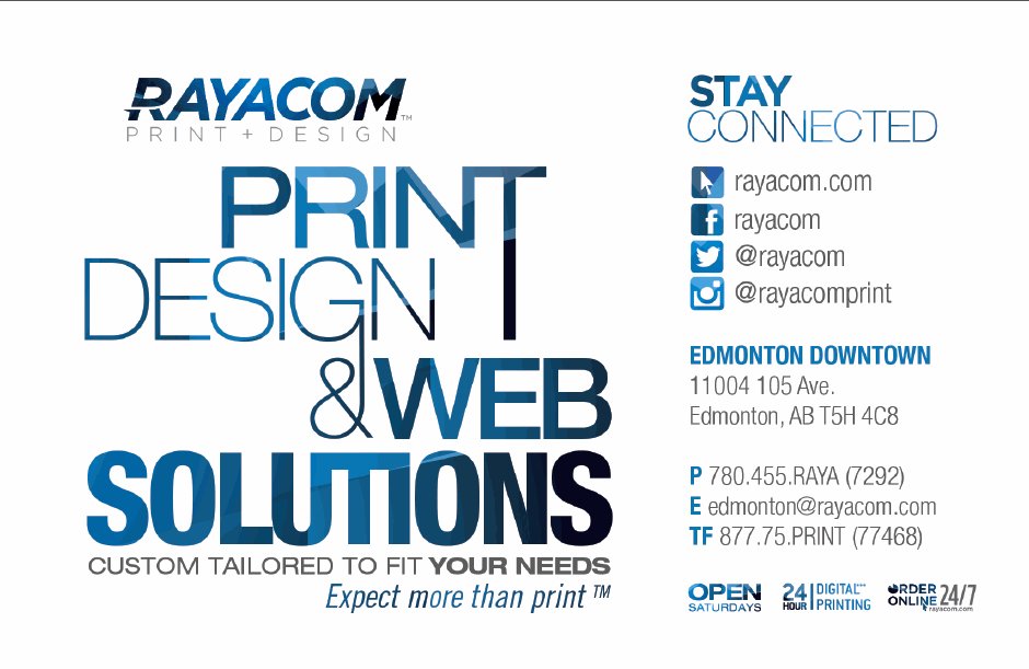 RayacomToronto's tweet photo. Stay Connected With Rayacom As We Provide The Worlds Best Printing Solutions For Your Business. Now offering 2 hours of FREE DESIGN for the month of DECEMBER. Contact Us Today!!!: https://t.co/zUJ3u9Rlp2 #rayacom #rayacomprint #december #freedesign #designer #printing #solutions https://t.co/KIB2pPKKEj