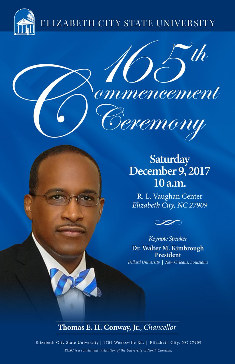 ECSU's tweet photo. This coming Saturday, Dec. 9 🎓 Be sure to join us in celebrating the class of 2017! More info: https://t.co/Y0l7FNRbc1
#ECSUGrad #ECSU2017 #VikingPride https://t.co/gb3s7TbS7r