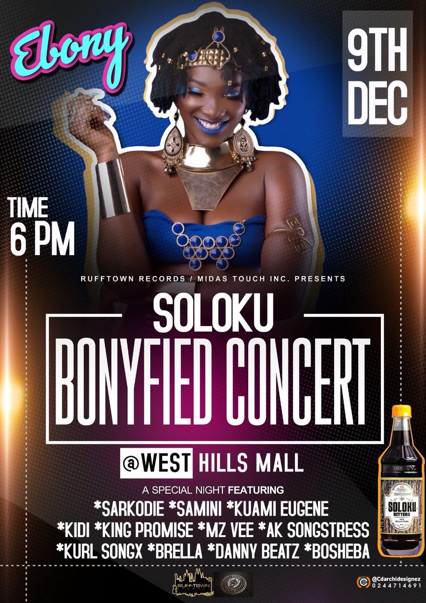 BYSLMintl's tweet photo. BonyFiedConcert On Dec 9

Save the date! 90s bae girl @ebony_reigns 
#KobbyKyeiNewsLive https://t.co/N9uMSTIcxB