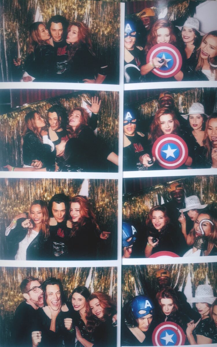 @Blair_Redford, @jamiechung1 and @ElleSatine at the wrap party for #TheGifted #BlairRedford #JamieChung #ElenaSatine