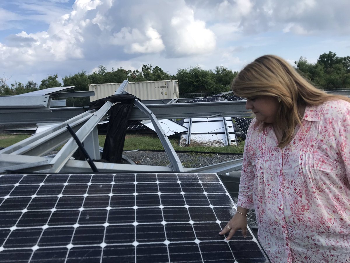 RepJenniffer's tweet image. .@HouseCommerce &amp;amp; I assessing damages to solar panels in St. Croix in the aftermath of Hurricanes Irma &amp;amp; Maria. My colleagues &amp;amp; I are dedicated to the needs of all Americans devastated by natural disasters in 2017. United as a nation, we will rise.