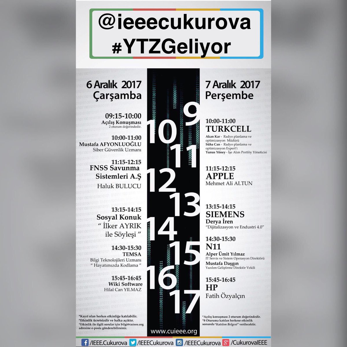#YTZ17 Kampüsün en teknolojik zirvesi 6-7 Aralık’ta Mithat Özsan amfisinde