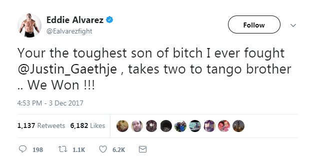 ufcontnt's tweet photo. Humble in victory and defeat. #JustMMAThings 👊 https://t.co/G5BPlacIEI