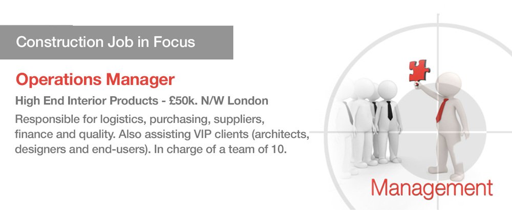 PinnacleConUK's tweet photo. Job in Focus: Operations Manager in London for Interior Finish Products - £50k. Call us on 01480 405225 #Job #OperationsJob https://t.co/Gc2LZU6u7r