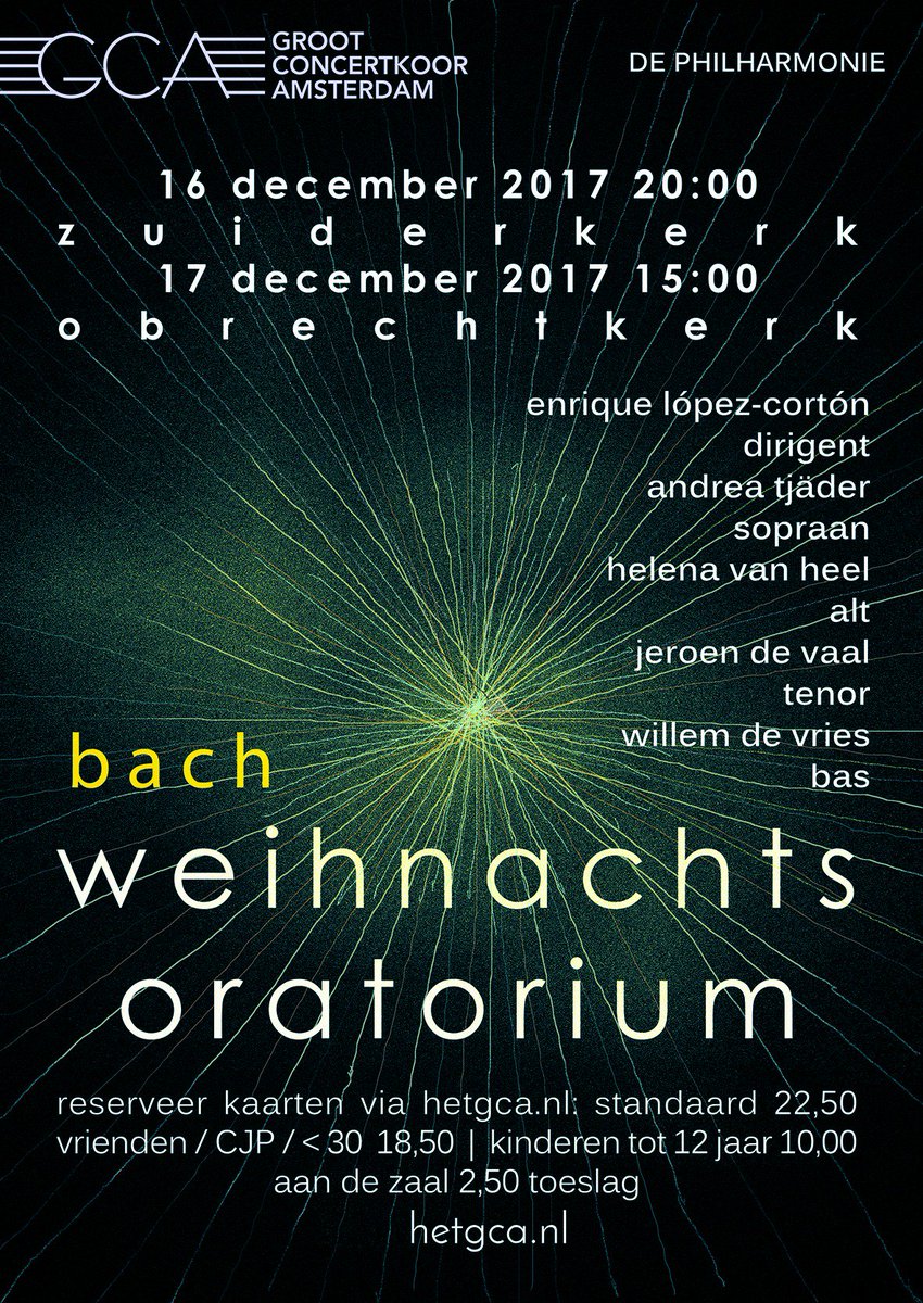 GCAmsterdam's tweet photo. Weihnachtsoratorium! 16 en 17 december in Amsterdam, kaarten via https://t.co/hrlQCM5xlN. Superleuk Sintkado! https://t.co/VzVsjJIsrp
