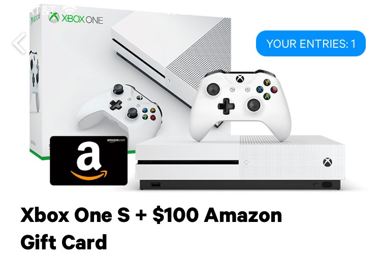 thepuddingapp's tweet photo. New Prize Alert! We're giving away an Xbox One S and a $100 gift card to Amazon! Download and play: https://t.co/LMJBXo1cBN https://t.co/WB2ZOjFXEp