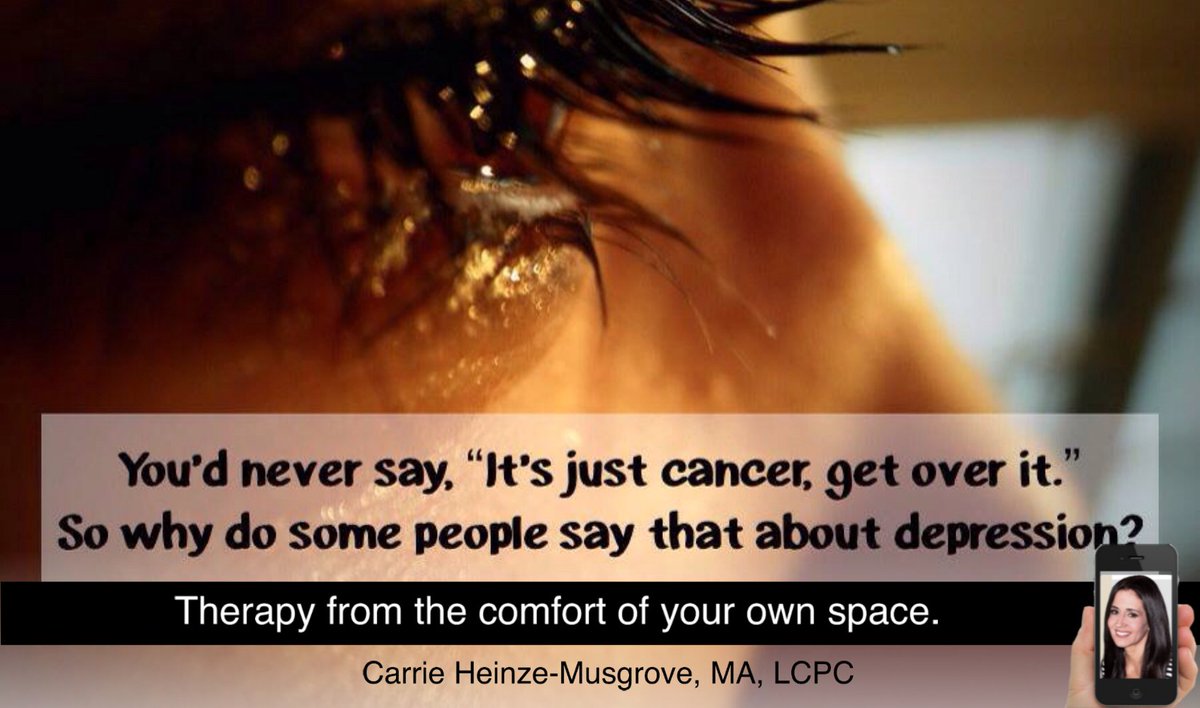 _carrienet_'s tweet photo. Depression: "Get over it" Please don’t ever tell a depressed person to “get over it” or “snap out of it.” Depression is a medical condition, not a character flaw. You can’t beat https://t.co/bojiVPyckJ #Therapy https://t.co/UpgDwdZUHs