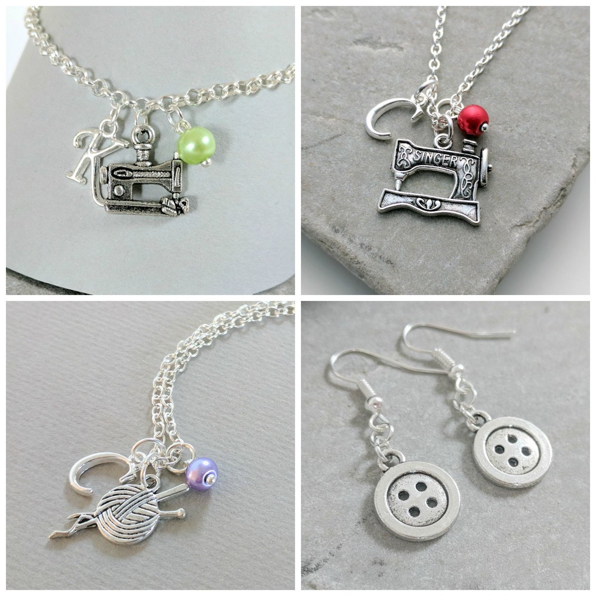 FunkyPinks's tweet image. Personalised Sewing Jewellery would make a cute gift for a crafter :D buff.ly/2iINcBB #CraftHour