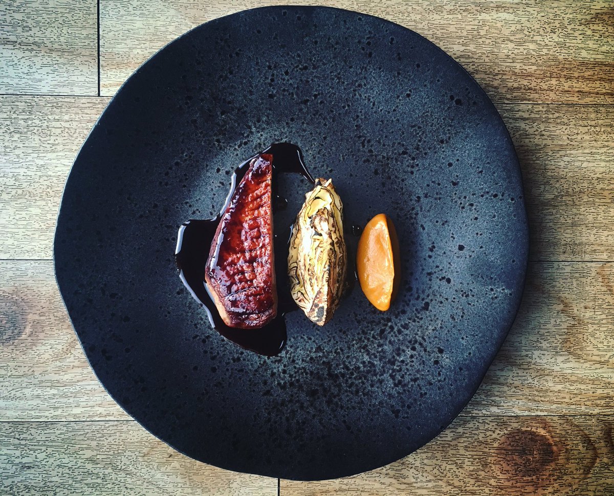 Smoked duck breast, charred hispi, roasted sweet potato, honey &amp; ginger. #supperclub #bristolfood #epicplateup