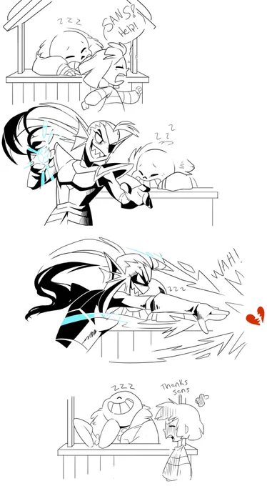 Another batch of #undertale sketches haha these got considerably more silly, but I had to express my agitation with Sans. I got caught by undyne so many times thinking he was gonna help me out. 