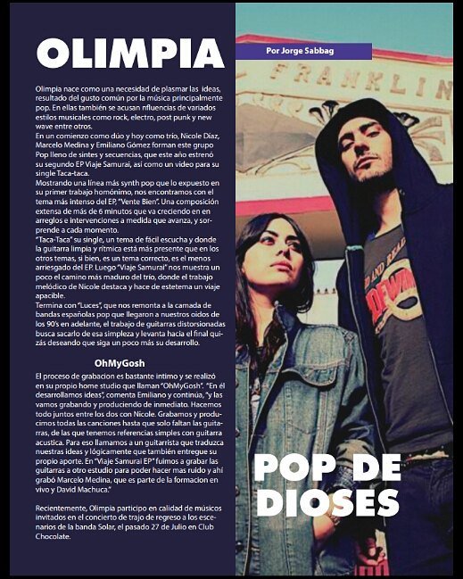 Aquí esta la nota que nos hizo <a href="/santiagonoiser/">Santiago Noiser</a> en su primera edición magazine ✌️