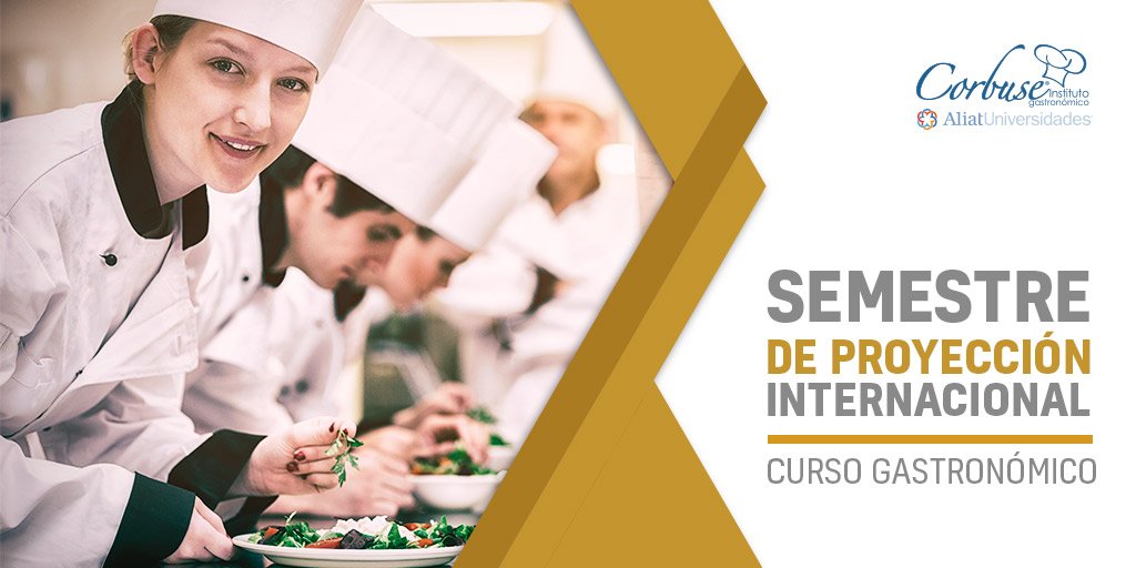 Corbuse's tweet photo. ¿Te gustaría demostrar tus habilidades culinarias en el extranjero? Con el Semestre de Proyección Internacional podrás viajar a España, Canadá y Francia. #Corbuse https://t.co/KyZb0KqpPD https://t.co/I0liDJCTXD