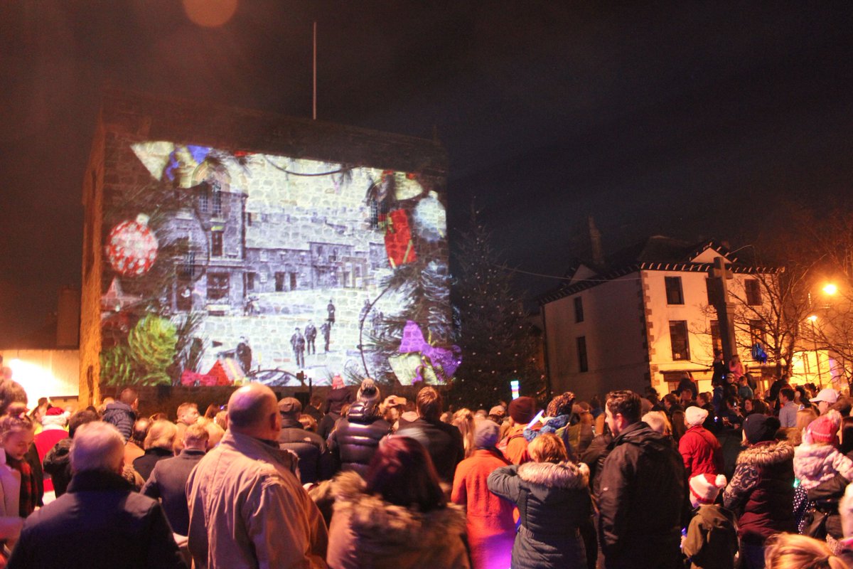 taking a nostalgic look back at old #Dalton as part of the projection show we produced for Dalton town council's light switch on! #christmas #cumbria