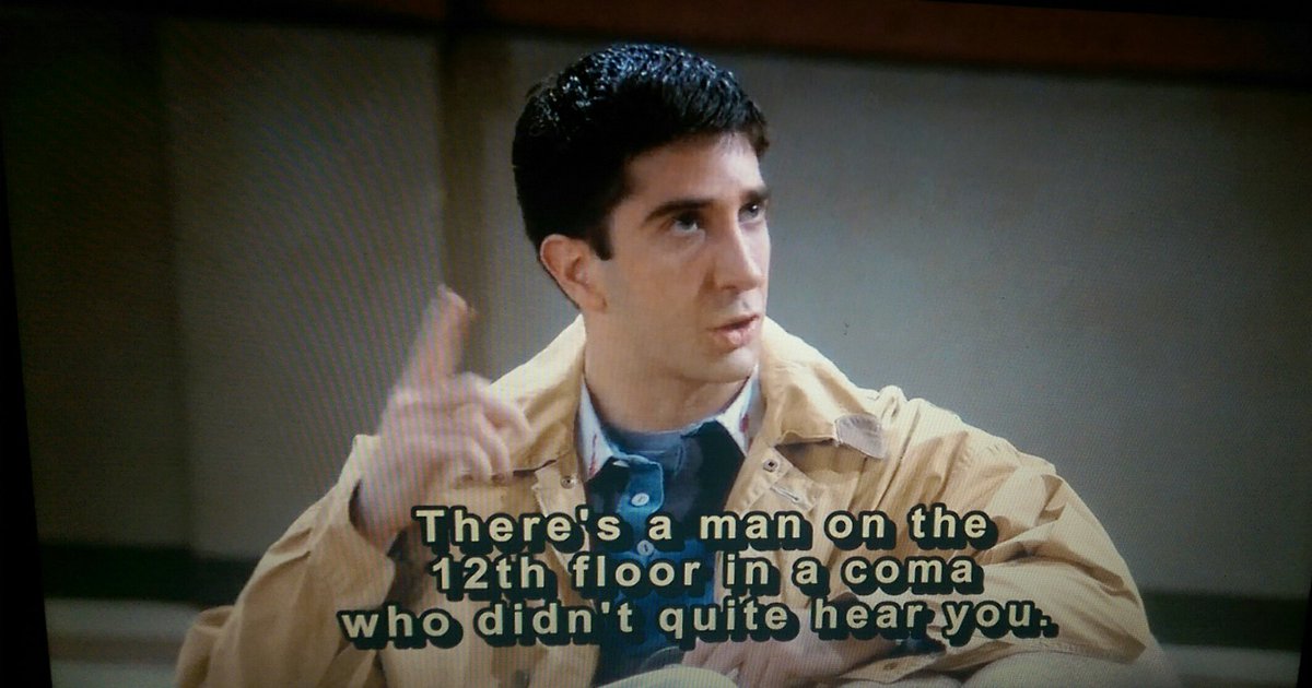 TheRealLillith8's tweet photo. #RewatchingFriends https://t.co/FgQZyuovRH