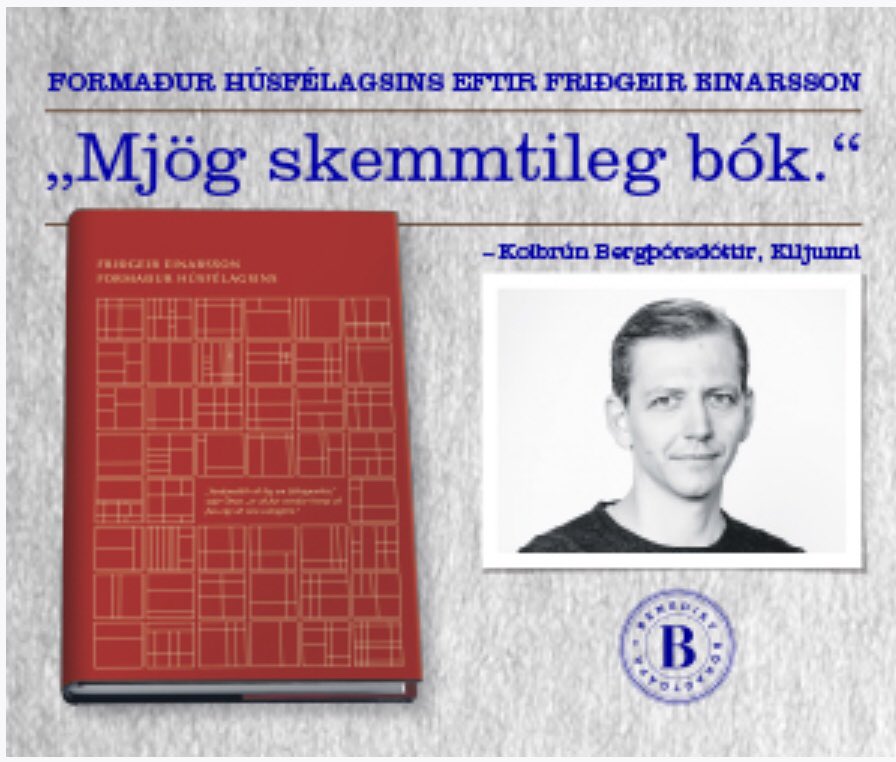 arntordadi's tweet photo. “Jæja, hvernig fannst þér svo nýja bókin sem var að koma út?”
                          
Bókmenntagagnrýnandi: https://t.co/G0S8k1NTNt