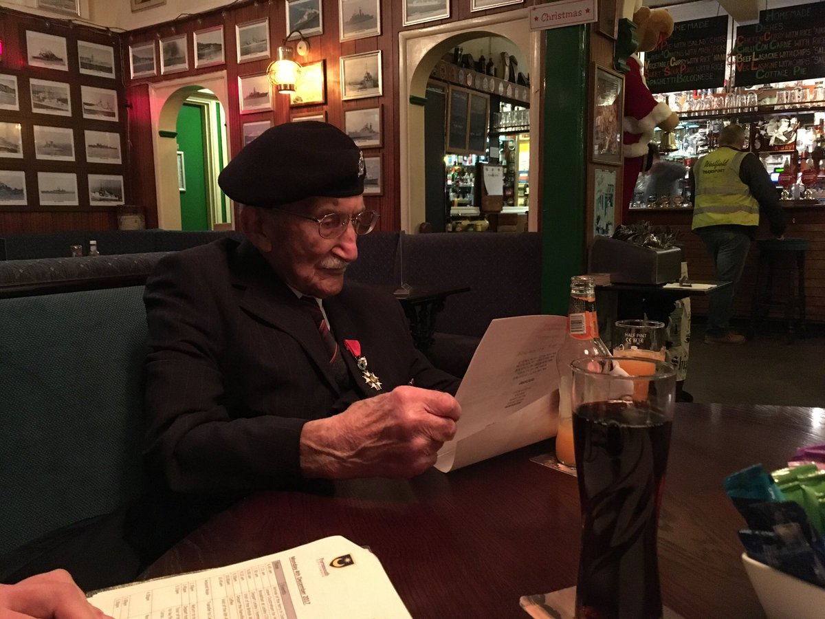 TheDDayStory's tweet photo. We’re off to Normandy with #veteran John Jenkins to see place he landed on #dday and other #ww2 sites. Updates each day! #shipandcastle #portsmouthport #brittanyferries #backtonormandy https://t.co/h7JNbIQyhj