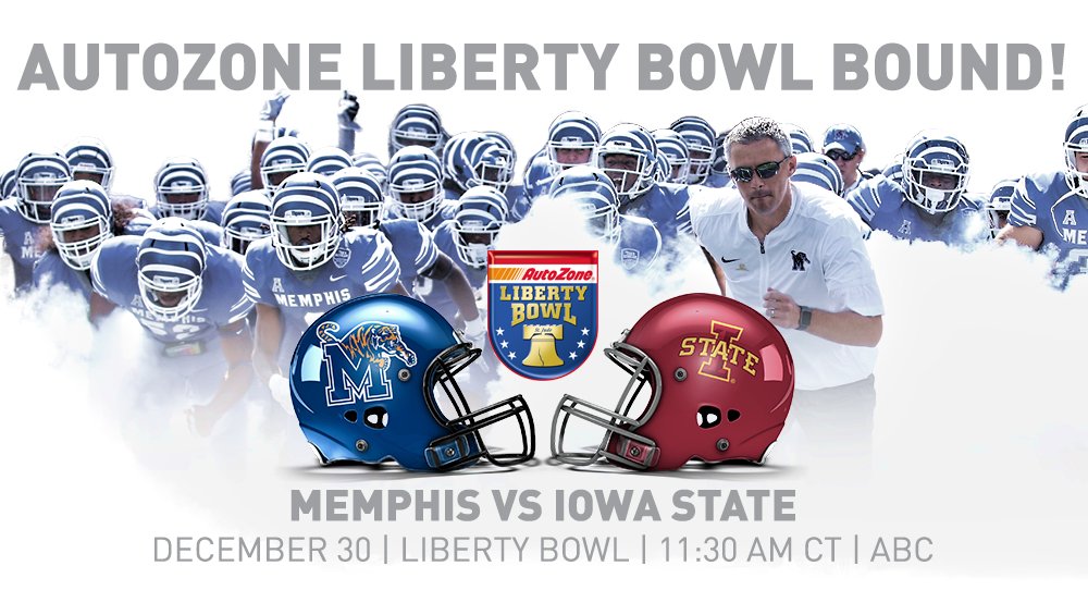 It’s Official: <a href="/MemphisFB/">Memphis Football</a> will play in its first ever AutoZone Liberty Bowl! Get your tickets: bit.ly/2jatI5M #GoTigersGo