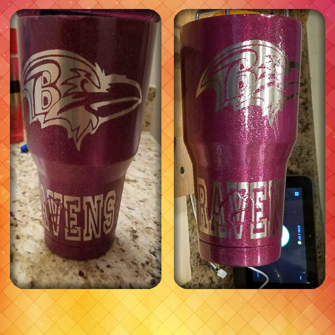 lifewjendennis's tweet photo. My finished #BaltimoreRavens tumbler #crafting #lovemakingthings https://t.co/mVdVJucwTJ