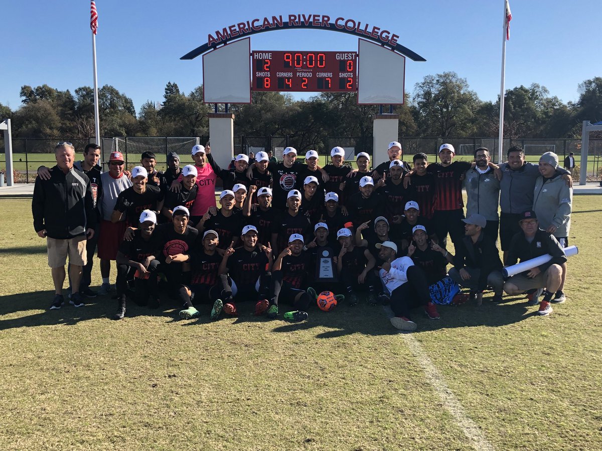 FCCMensSoccer's tweet photo. Fresno City College Men’s Soccer 2017 CCCAA State Champions 🏆 https://t.co/hAww2OxQly