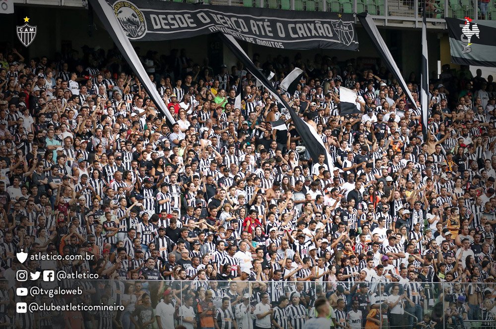 Atletico's tweet photo. Público no Horto: 19.116 torcedores. Renda: R$ 327.010,00. Vamos, #Galo! #CAMxGRE https://t.co/iR12b2gCr8