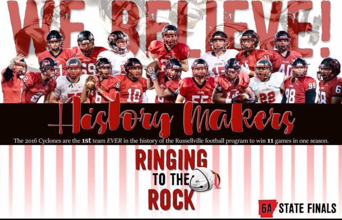 On Dec 3 2016 these guys made history and will forever be remembered as one of the best Cyclone teams ever. I love and appreciate everyone of those Sr boys. The bells were ringing loud and clear on Markham that rainy sat night!! #statechamps #f5 #believe