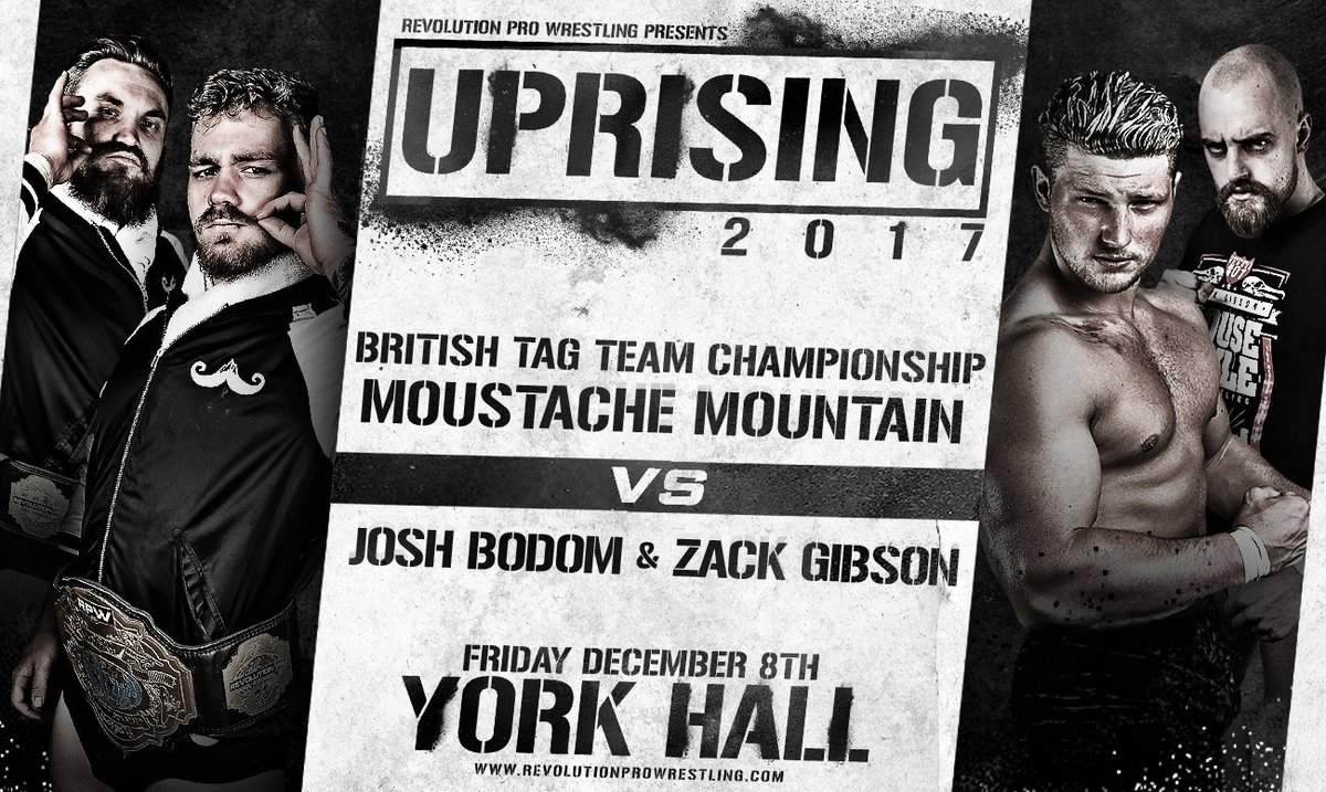 RevProUK's tweet photo. THIS FRIDAY! Undisputed British Tag Team Championships on the line. #Uprising2017 https://t.co/3m8zwrMiTO
