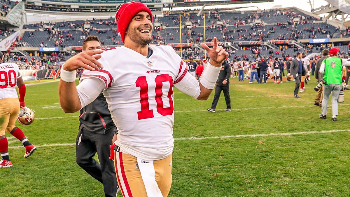 It was a homecoming for <a href="/JimmyG_10/">Jimmy Garoppolo</a>! "I had a ton of people here today and it was special having them in the stands. Lot of red tens out there so it was cool." #GoNiners