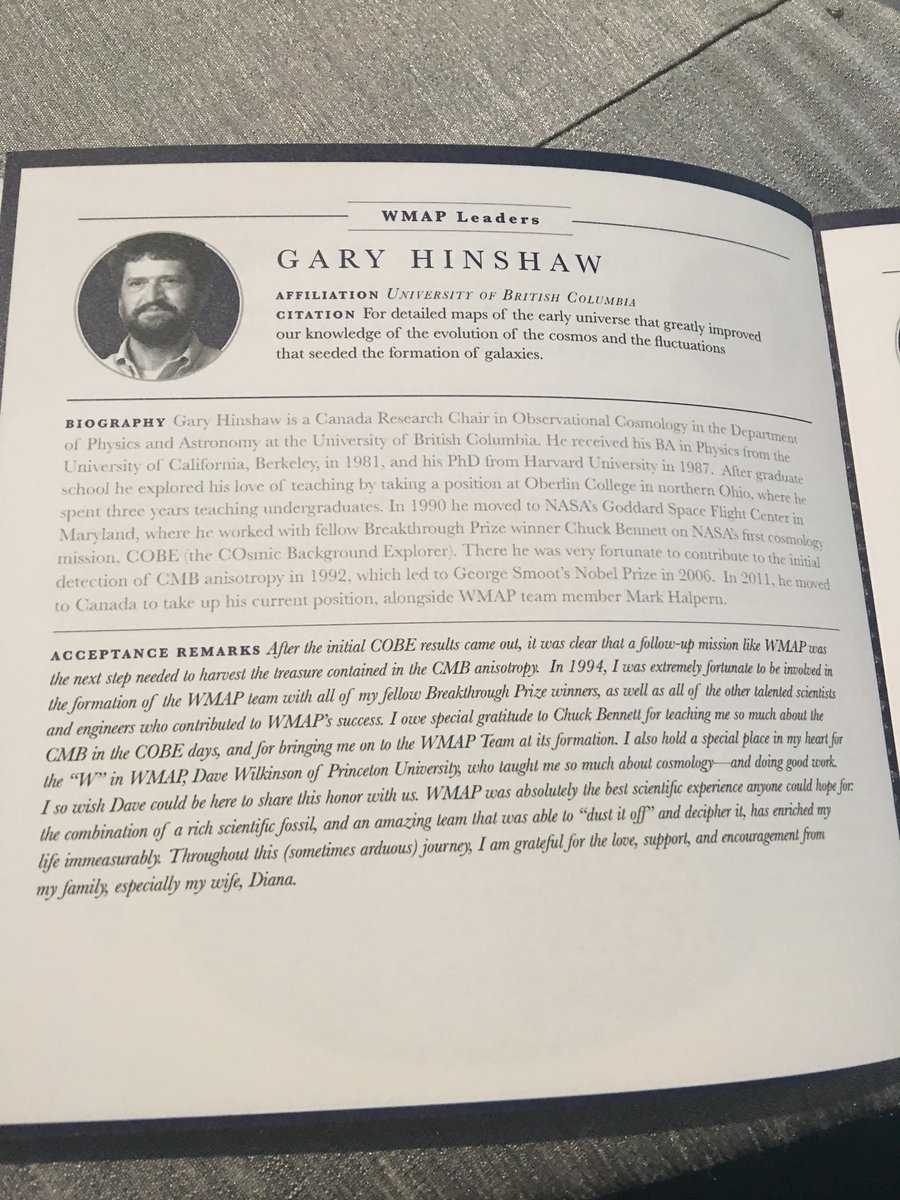 University of British Columbia physicist Gary Hinshaw wins prestigious 2018 Breakthrough Prize in Fundamental Physics.