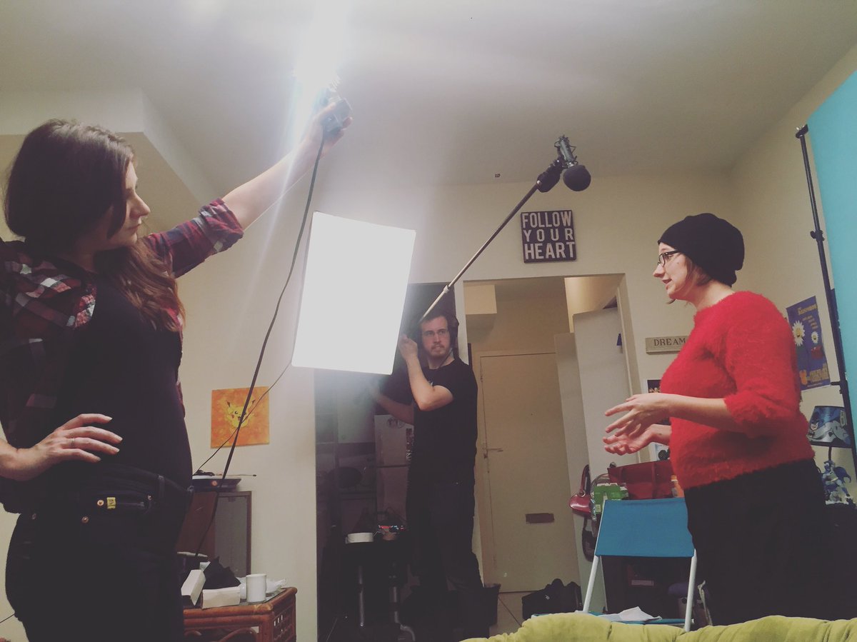 DaisyTheatre's tweet photo. Behind the scenes from tonight @Basic_BAES @Indiegogo video shoot #DaisyProductions #Comedy #Film #Art https://t.co/DrtfzbFs6y