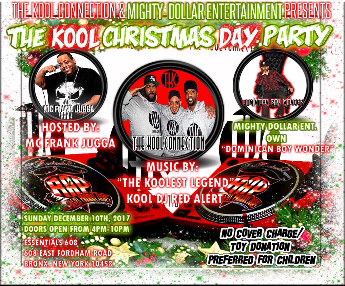 Champagne_Cost's tweet image. NEXT SUNDAY DECEMBER 10TH, THA KOOL CONNECT &amp;amp; MIGHTY DOLLAR ENT PRESENTS "THE KOOL CHRISTMAS" DAY PARTY AT @Essentials608. HOST BY @FRANKJUGGA, MUSIC BY @KoolestLegend.  STAY TUNE...........................#ThaKoolConnect #TheKoolChristmas