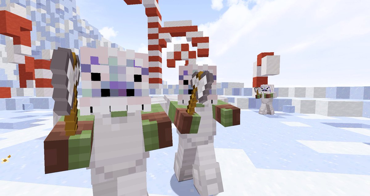 MiniKingdoms's tweet photo. The holiday season has finally come to Mini Kingdoms! 🎄⭐️ Time to stuff your stockings with a bunch of exclusive x-mas loot that can be found at /warp christmas 🎅🧦🌟 Be careful though, the north pole seems to be invaded... IP: https://t.co/L3DaFbonk8 https://t.co/JUVM85zJbf