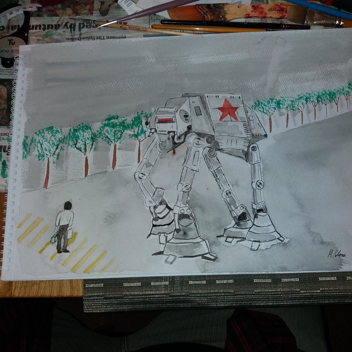 sloanartstudio's tweet image. Finished........ Tank man