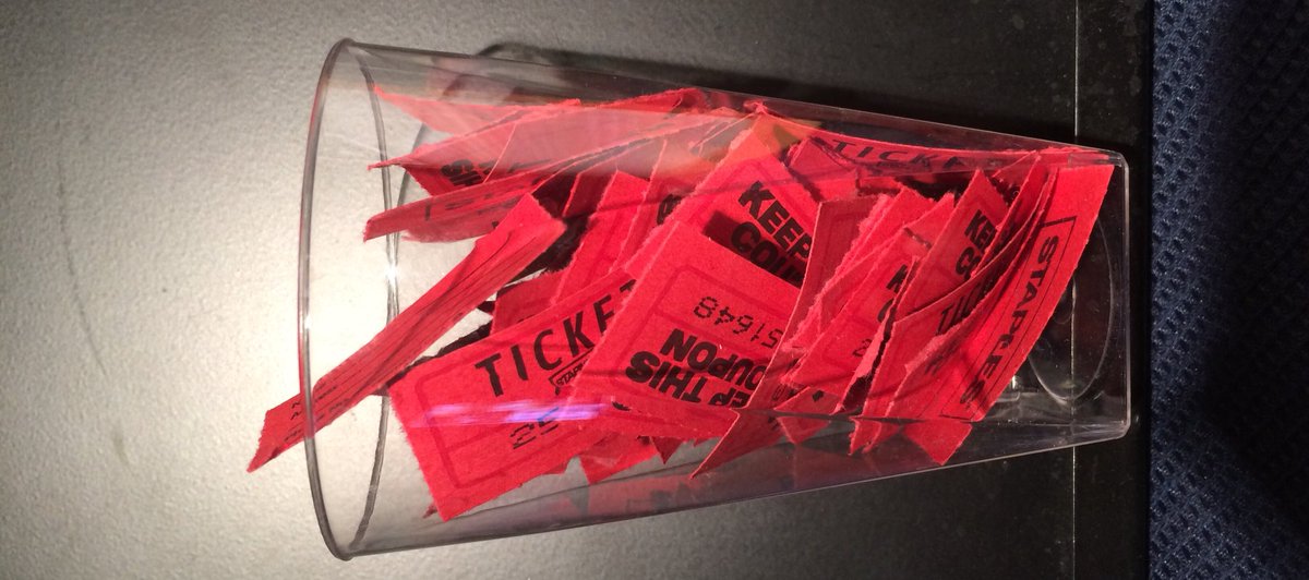 FilmetteFest's tweet image. A cupful of tickets from #Filmette2017 at @harvestworks (Thanks to everyone who attended!)