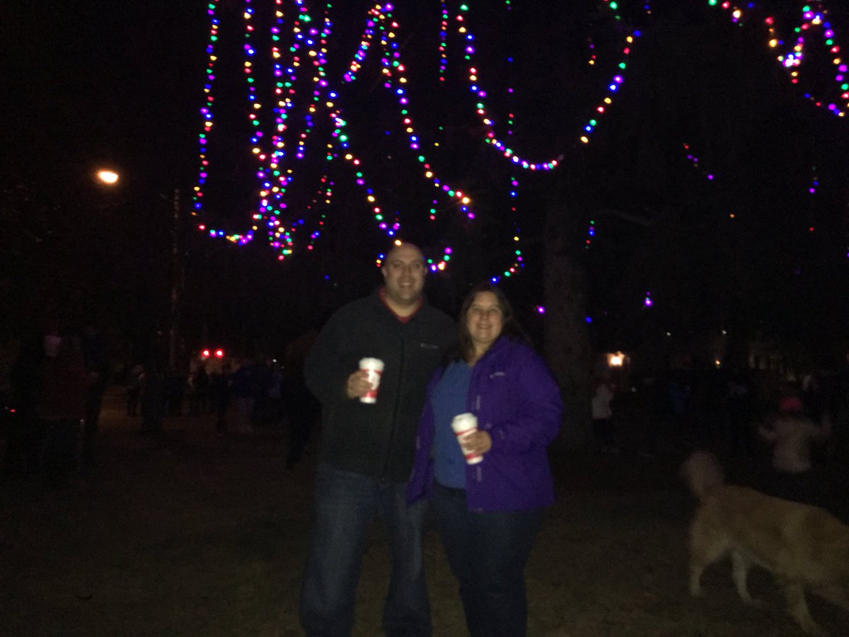 OliverForEP's tweet photo. Great job to those that organized the tree lighting in Rumford this evening. It is exciting to see this tradition resurrected in our community. It brought back special memories for me as a child growing up in our city and seeing this tree glowing in lights. #WeAre1EP https://t.co/SvszDhOajU