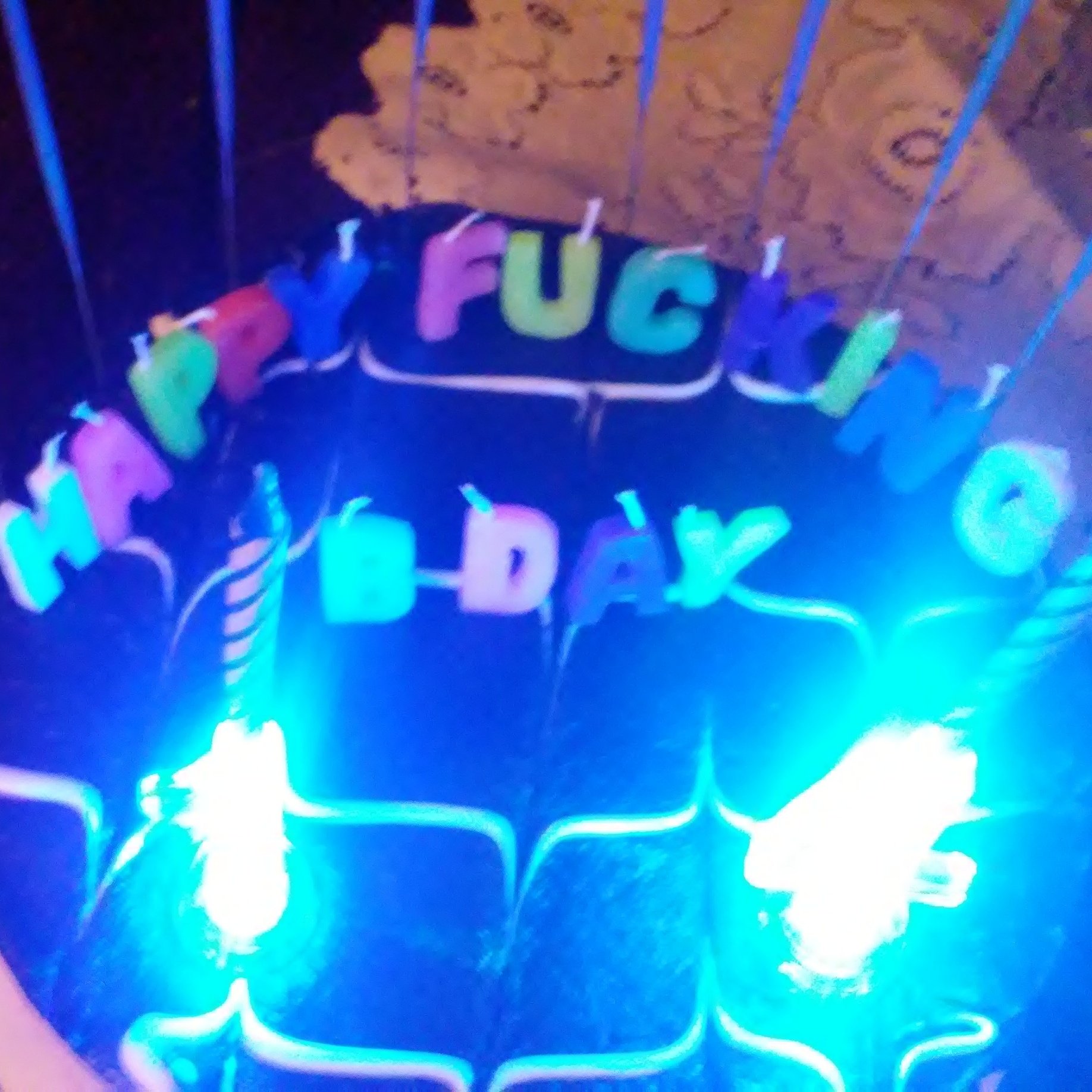 Inappropriate but funny! He loved it and took a pic of his cake. Happy birthday Bob, love you little man! 