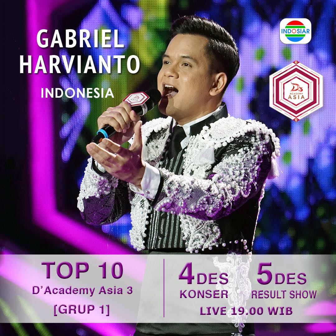 sahabatgabhoy's tweet photo. Catet tanggalnya ya! 4 dan 5 Desember 2017. Berarti hari ini dan besok nih #sahabatgabhoy! Semoga Mas Bhoy bisa memberikan penampilan yang terbaik ya. Aamiin #gabhoy #gabrielharvianto #DAcademyAsia3 #daasia3 #daa3 #indosiar https://t.co/OdjZP7gDo4