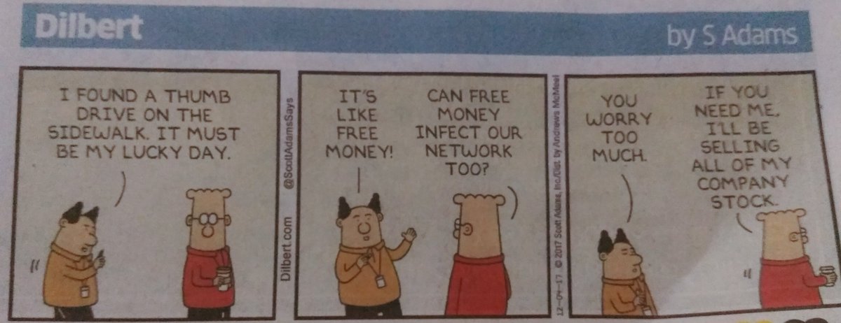 Loved today's Dilbert comic strip... #dilbert #security
