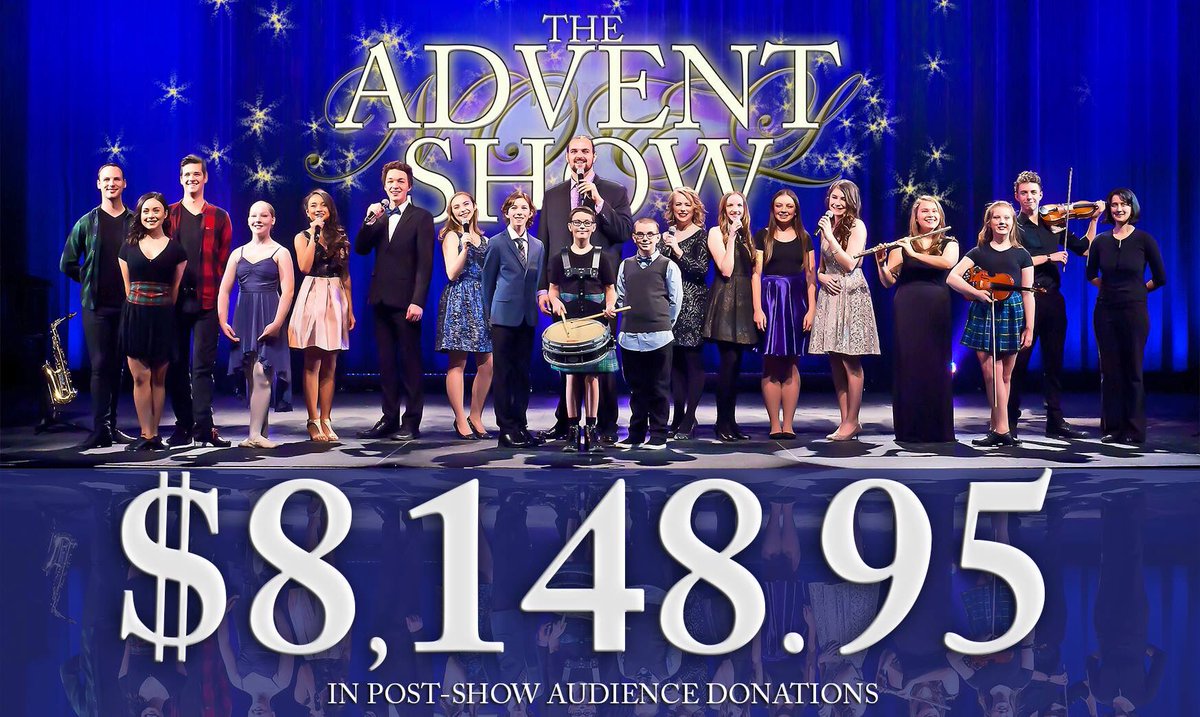 AdventShow's tweet image. This wknd, audiences donated $8,148.95 in the lobby following our 4 performances, further helping us continue our mission of community outreach. Stay tuned as we announce the total impact of the 2017 edition of TheAdventShow, presented by @Theriault_Fin . #adventshow2017 #halifax