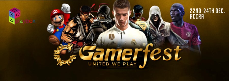 eGotickets's tweet photo. ♛ Gamerfest 17 #Ghana  #GamerFest  https://t.co/nTr8yWVIxW cc @playbox_gh https://t.co/WVu1i1yMFH