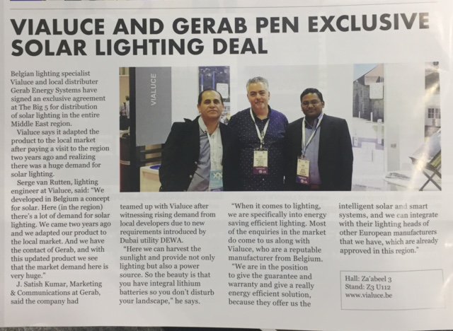 Awex_Afrique's tweet photo. @AWEX_Belgium La société namuroise Vialuce conclut un accord
de distribution portant sur le Moyen Orient lors de sa participation à la
collectivité de l’AWEX au BIG5Show à Dubaï #AWEX2017 #SuccessStory #Big5Exhibition https://t.co/aInV5uAQR4