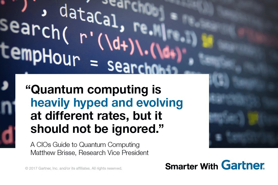 Gartner analyst Matthew Brisse shares why an understanding of #quantum computing is critical for CIOs. gtnr.it/2iJUo0p #GartnerCIO #CIO