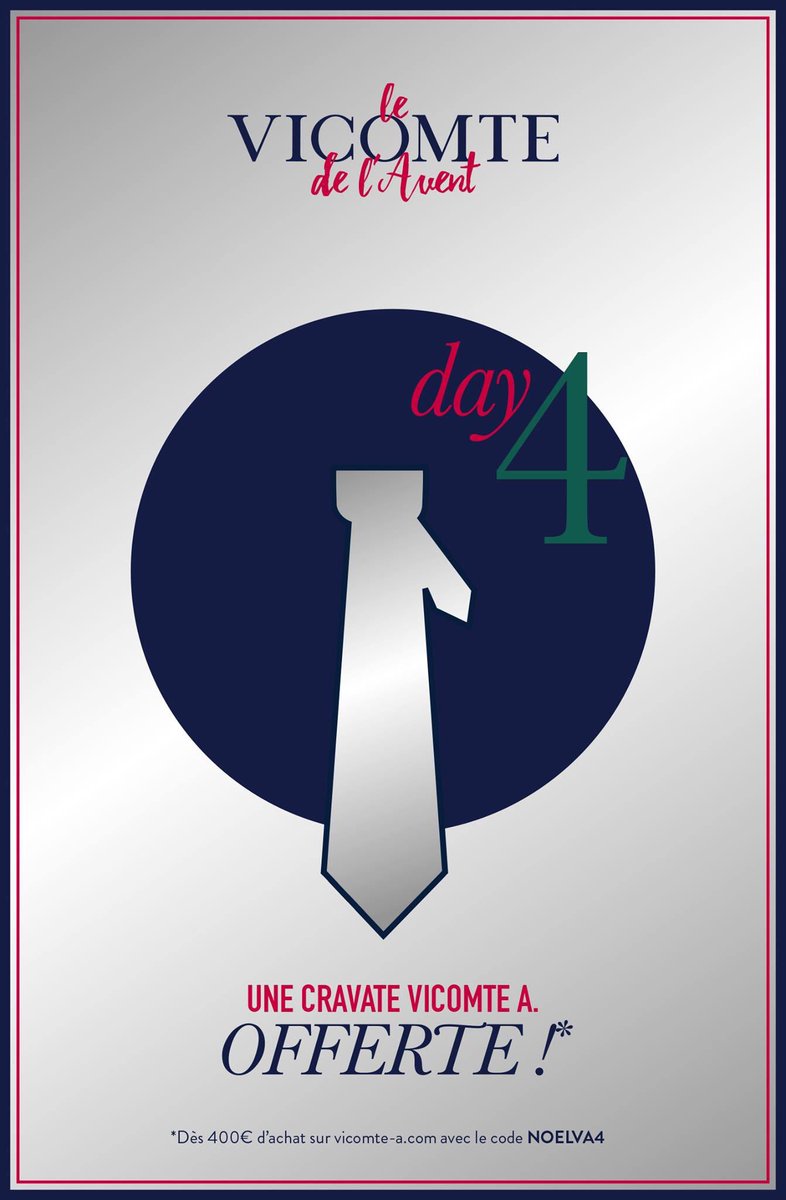 HAPPY MONDAY : nous vous offrons une cravate VA ! 🎁🎄🎅🏼
> bit.ly/1O1dnKK
