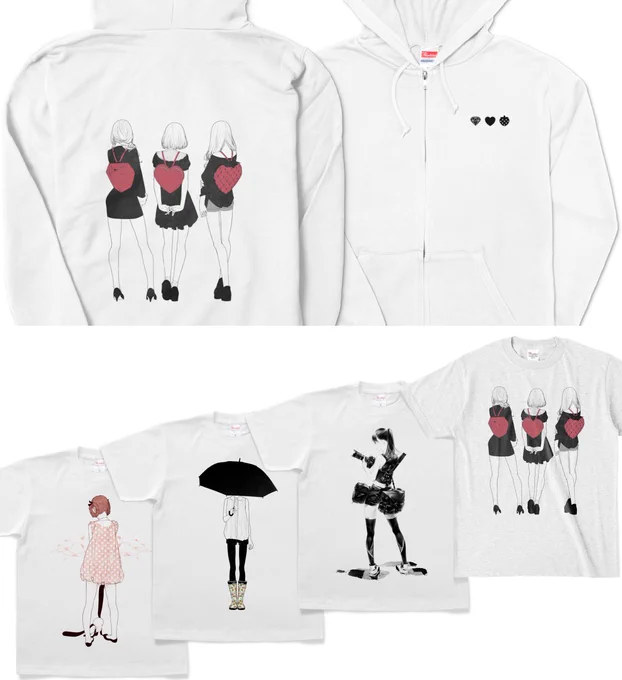 【お知らせ】
boothでのグッズ一般販売を開始しました。Tシャツとパーカー合計5種類がお求めいただけます。よろしくお願いします!
https://t.co/toSSvwabR6 