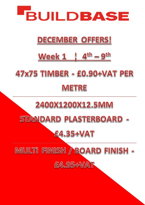 SunderlandBuild's tweet photo. HERE THEY ARE!

BUILDBASE SUNDERLAND'S FIRST WEEK OF SPECIAL OFFERS!

POP INTO BRANCH OR SPEAK WITH THE TEAM ON 0191 565 9025

ALTERNATIVELY EMAIL US AT SUNDERLAND@BUILDBASE.CO.UK https://t.co/ubFt42vSs8