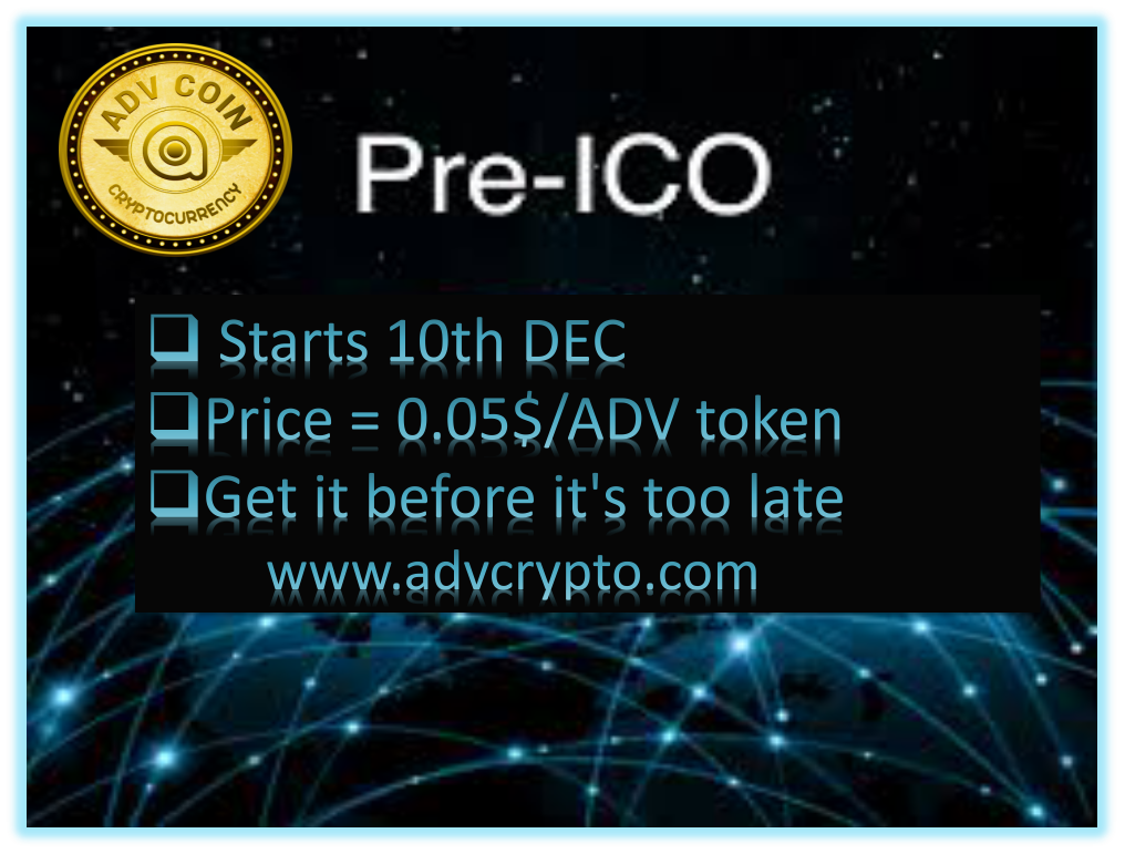 ADVCryptoCoin's tweet photo. Pre - ICO
isit more detail-https://t.co/DpwxCNIJ2f
#investor #cryptocoins #investingincryptocurrency #ICOs #blockchain #Ethereum #Bitcoin #cryptography #advcryptocoin https://t.co/9JuNhcNvpj