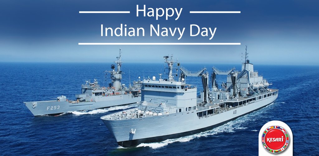 Kesari_Tours's tweet photo. On this #IndianNavyDay we want to salute our brave warriors, as they continue to rule our waters and guard our marine borders for the magnificent spirit and bravery in keeping our motherland protected. 
#KesariTours #WarriorsOfSea https://t.co/6NqD8ND5Dm