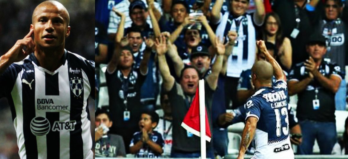 InvictosSomos's tweet photo. LA CELEBRACIÓN DEL TORNEO. El espectacular festejo de Carlos Sánchez con la afición de Rayados | PARA EL FIFA19: https://t.co/NTRJZmjbnV https://t.co/hsvXW7BkbM