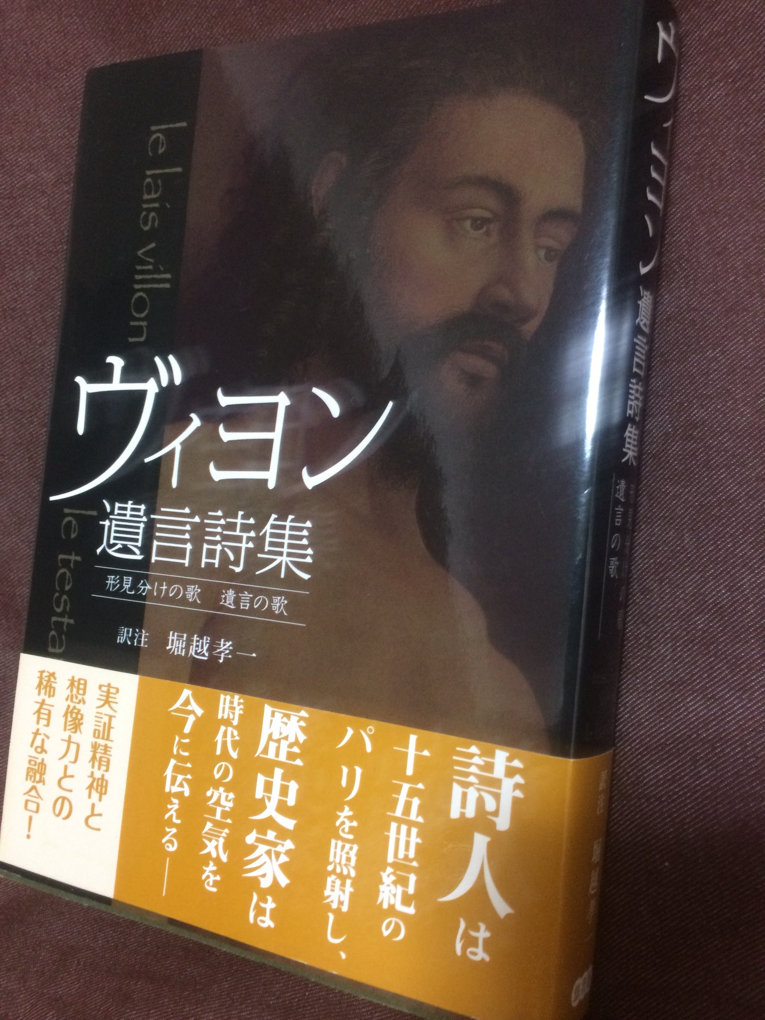 まるいものが好き 他の本をチェックしに本屋さんに寄ったのに こんなものを買ってしまった 中世フランス 放蕩 詩人ヴィヨンの詩集 頁の装丁が美しく 中世フランス語を含む 訳注が分かり易い カラヴァッジォの絵画のように とても人を惹き